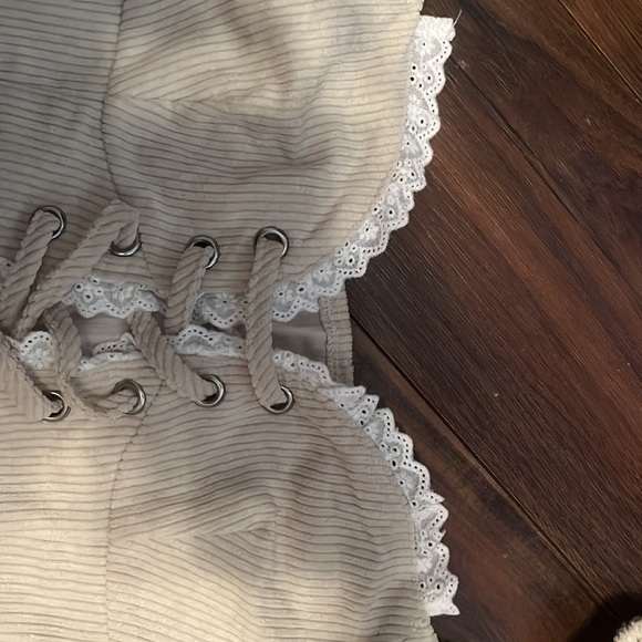 Women’s, beige, corset crop top - Picture 5 of 6